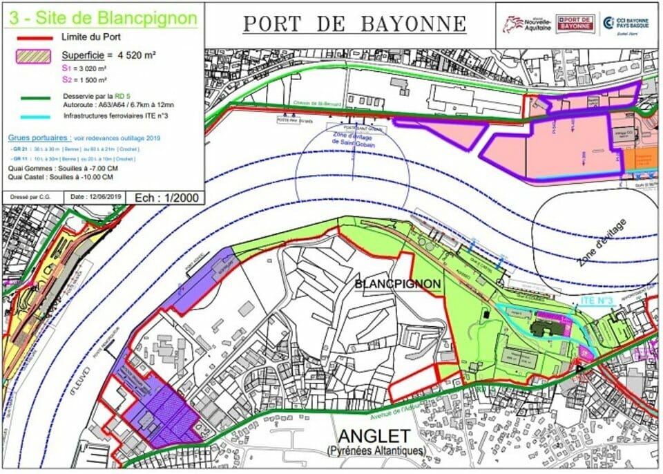 Bâtiments industriels de 150 000 m² divisibles à louer entre Biarritz et Bayonne (64)