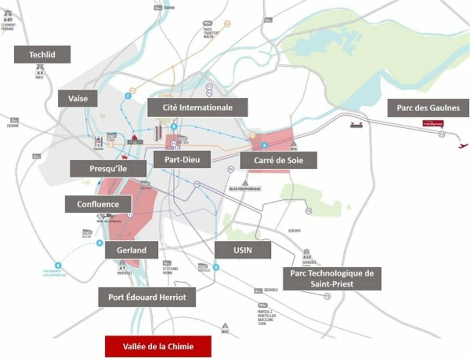 Vallée de la Chimie : locaux d’activités disponible, Métropole de Lyon (69)