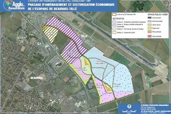 Terrains industriels à vendre à partir de 2 000 m² dans la zone d’activités Novaparc de Beauvais-Tillé (60)