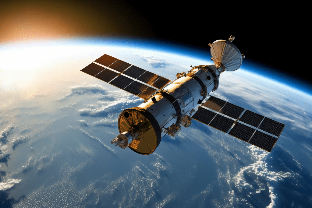 Satellite en orbite autour de la Terre
