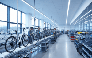 Chaîne d assemblage de vélos électriques dans une usine française moderne